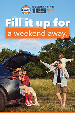 spring fill it up for a weekend away promotion